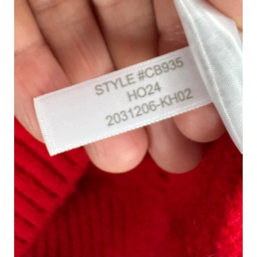 J.Crew Red Cable Knit Sweater merino wool alpaca oversized 90s money sz M